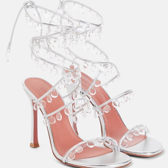 Amina Muaddi embellished sandals - Picture 2 of 5